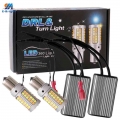 1set 1156 P21w Ba15s Py21w Bau15s 3156 7440 W21w 3030 No Error Led Canbus Car Drl Turn Signal Light 12v Dc Switchback Dual Color