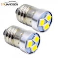 2pcs P13.5s Pr2 E10 Led Flashlight Bulb Lamp 3v 6v 12v Led Bulb Replacement 3030 3smd Torch Bulb 3 Volt Screw Lighting 6000k - C