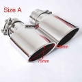 1 Pc Car Accessories Outlet 105 Mm Oval Stainless Steel Universal Exhaust Tip Muffler Pipe For Reiz Carola - Mufflers - Officema