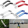 1 Pair Ultra Light Bicycle Deputy Handlebar Aluminum Alloy Anti-slip Bike Secondary Rest Handle Lightweight Handlebars - Bicycle