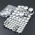 87x Chrome Bolt Toppers Cover Cap Kit For Ha/rley Davi/d/son Softail Twin Cam 84 06 Wheel Nut Screw Bolt Protection Covers Caps|