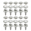 30pcs Snap Fastener Stainless Canvas Capos Screw Kit Tent Marine Boat Canvas Cover Tools Sockets Buttons Car Canopy Accessories