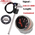 150 600mm Stainless Steel Marine Fuel Level Gauge Sensor Fit Boat Car Fuel Level Gauge Meter 240 33ohm with Red Backlight 9 32V|