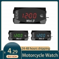 6V 30V Motorcycle Electronic Clock Thermometer Voltmeter Three In One IP67 Waterproof Dust proof LED Watch With Universal|Instru