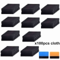 EHDIS 100Pcs Vinyl Film Car Wrap Foil Fabric Felt Cloth for 10cm Carbon Fiber Squeegee Window Tint Scraper Spare Protector Felt|