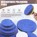 2/3/4/5/6/7 Inch Removing Wax Buffer Pad Car Polishing Kit Microfiber Polishing Backing Pad Replaceable Clean Wash For Polisher