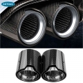 1pair Carbon Fiber Exhaust End Pipe Muffler Tip For Bmw M2 F87 M3 F80 M4 F82 F83 M5 F10 M6 F12 F13 X5m X6m - Mufflers - Officema