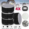 4pcs Universal 13-19inch 16-20inch Car Suv Tire Cover Case Spare Tire Wheel Bag Tyre Spare Storage Tote Polyester Oxford Cloth -