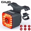 Giyo Smart Rear Light Bicycle Brake Light USB Cycling Taillight Bike Auto Stop LED Rechargeable Lamp Signal For Bicycle Lantern