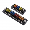 32V 75A Fuse Box Holder Flame Retardant 12 Ways 6 Ways Blade Fuse Block With Double Fuses Cover For Auto Car Marine Trike| | -