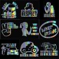 Motorcycle Sticker Respect For Bikers Reflective Car Stickers Moto Auto Decal Funny Jdm Vinyl On Car Styling - Decals & Stic