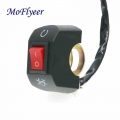 MoFlyeer Motorcycle 22mm Handlebar Headlight Switch E Bike ON/OFF Headlamp Switches For 7/8" Handle ATV/Scooter/Moped/Motoc