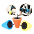 3inch/ 4inch Burnishing Ball Polishing Cone Car Hub Buffing Sponge Auto Wheel Polishing Sponge Used for Electric Drill|Polishing