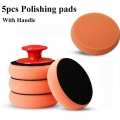 6Pcs/Set Car Wash Wax Polish Pad Polishing Pad Sponge Car Cleaning Cloth Microfiber Applicator For Auto Polisher Waxing Sponge|