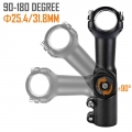 Bicycle Stem Adjustable Bike Stem 25.4/31.8mm Aluminum Alloy Handlebar Stem Angle Riser Front Fork Stem Adapter Mountain Parts -