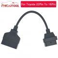 For Toyota 22pin Obd2 Car Cable 16pin Female Connector Adapter Cable Dlc Lead Fits For Toyota 22pin To Obdii 16pin - Diagnostic