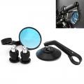 Deri Motorcycle Rear View Mirror Black 7/8" Round Cnc Cafe Racer Parts Motorcycle Side Mirror Bar End Motorbike Espejos Mot