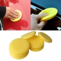 12pcs/lot Car Vehicle Wax Polish Foam Sponge Hand Soft Wax Yellow Sponge Pad/buffer For Car Detailing Care Wash Clean - Sponges,