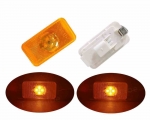 1Pc 24v Yellow Amber Led Reflector For Volvo Side marker lamp For Volvo clearance Light for Volvo FH VOLVO FM series Truck|Truc