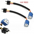 2pcs/kit H4 socket connector 9003 Bulb For car For motorcycle Headlight Wiring Harness Blue+Black Heat resistance|Battery Cables