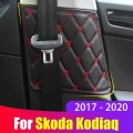 2pcs Car Seat Safety Belt Protective Pad Crash Mat Cover For Skoda Kodiaq 2017 2018 2019 2020 Interior Accessories Car Styling -