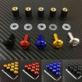 10pcs Aluminum Motorcycle M5 X 16mm Cnc Windscreen Windshield Screw Bolts Nuts Fastener Kit Motorbike Mounting - Nuts & Bolt