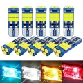 10PCS New T10 W5W Super Bright LED Car Parking Lights Canbus No Error Interior Reading Dome Lamps WY5W Auto Turn Side Bulbs 12V|