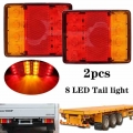 2x 12V Waterproof Car Truck led tail lights Brake stop Warning Lights rear Lamp Tailight for Trailer Caravans UTE Campers ATV|Tr