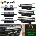 Tripcraft 23" Front Bumper Bull Bar Number Plate Holder Led Light Bar For 4x4 Offroad Suv 4wd Auto Car Fog Lights Mount Bra