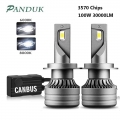 Panduk 2pcs 100w 30000lm Car Led Headlight H1 H4 H7 Led Canbus H8 H9 H11 9005 Hb3 9006 Hb4 High Beam Auto Lights Bulb Auto Turbo