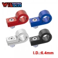 Willin - Billet Aluminum Line P Clamps To Suit I.d.6.4mm 1/4'' Tubing Line Wljn02-d6 Gold/purple/red/blue/silver/black -