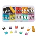 120pcs Profile Small Size Blade Car Fuse Assortment Set For Auto Car Truck 2/3/5/7.5/10/15/20/25/30/35a Fuse With Plastic Box -