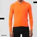 SPEXCEL 2019 Bright orange Pro aero 2 Brushing thermal fleece cycling jersey long sleeve winter with Seamless cuff men & wo