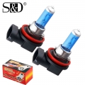 2pcs H8 H9 H11 55w 12v Super White Halogen Bulbs Fog Lights High Power Car Headlights Lamp Car Light Source Parking 6000k Auto -