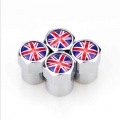 4 X Metal Wheel Tire Valve Caps Covers Uk Flag Logo Car Decoration Accessories For Mini Cooper Coupe Cabrio One Mini Series - Va