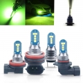 1Pcs H4 H8 H11 H7 9005 9006 Lemon Green White Fog Light Bulb Car Headlight Driving Running Front Lamps 3030 LED 10 SMD DC 12V|Ca