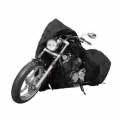 Black Motorcycle Cover For Honda Shadow Ace Aero Sabre Spirit Vlx 600 750 1100 / Harley Softail Custom Fxstc Fatboy Flstf - Moto