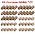 20pcs Male / Female End Union Brake Pipe Screw Nuts M10 X 1mm 3/16" Od Copper Brake Tubes Line Pipe Fittings Metric - Nuts