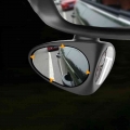 1pc 360 Degree Rotatable 2 Side Car Blind Spot Convex Mirror Automobile Exterior Rear View Parking Mirror Safety Accessories - M