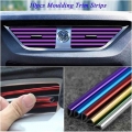 10pcs 20cm Universal Car Air Conditioner Outlet Decorative U Shape Moulding Trim Strips Decor Car Styling Accessories - Interior