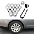 20pcs 20x 17mm Chrome Nut Cap Wheel Bolts + Removal Tool Wheel Set For Any Car Auto Hub Screw Cover Bolt Rims|Nuts & Bolts|