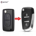 KEYYOU Modified Flip Car Key Shell Remote Key Case For Citroen C2 C3 C4 C5 C6 XSARA PICA For Peugeot 306 407 807 CE0523|Car Key|