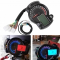 Motorcycle Speedometer LCD Digital Odometer Moto Dashboard MAX 299KM/H Motorcycle Meter 7 Colors Tachometer Gear Indicator|Instr