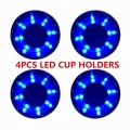 Boat Accessories 4Pcs Cup Drink Holder LED Built in Stainless Steel for Marine Yacht/RV|Marine Hardware| - Ebikpro.com