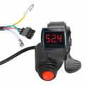 E Bike Thumb Throttle Voltage Display Switch Handle Finger Throttle E bike Electric Bicycle Vehicle 12V to 99V Thumb Throttle|El