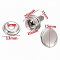 30 X Snap Press Stud Stainless Steel Fastener Cap Button Marine Boat Canvas New - Marine Hardware - Ebikpro.com