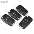 Keyyou Flip Folding Remote Car Key Shell For Chevrolet Cruze Epica Lova Camaro Impala 2 3 4 5 Button Hu100 Blade - Car Key - Off