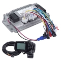 36v 48v 500w 1000w Electric Bicycle Tricycle Motorcycle 3-mode Sine Brushless Controller + Lcd Display/ Half Twist Throttle - El