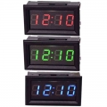 Led Diy Vehicle Electronic Clock Kit Car Motorcycle Timer Led Digital Display Power-off Memory Dc4.5-30v Red Green Blue - Clocks