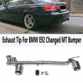 Stainless Steel Exhaust Pipe Double Out Car Exhaust Tip Mufflers Fit Bmw E90 E92 318i 320i 330i 325i Mp Mt Bumper In 2006-2016 -